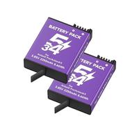 Compatible for DJI Osmo Action 4/3 5 Pro 6 et 360 Series, Batterie 2250 mAh avec Chargeur LCD(2PCS Battery)