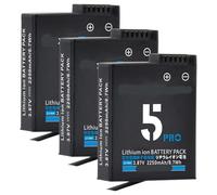 Compatible for DJI Osmo Action 6 5pro 4 3 & 360 Series, Batterie de Remplacement for Appareil Photo 2250 mAh(3 Battery)