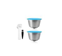 Compatible For Dolce Gusto, Capsules De Café Réutilisables, Compatible Avec Nescafé, Picolo Xs, Dosettes De Recyclage En Acier Inoxydable, Recharges De Café Rechargeables Repuesto(2pcs)