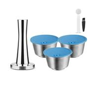 Compatible For Dolce Gusto, Compatible For Nescafé, Dosettes De Café Rechargeables En Capsules De Café Réutilisables En Acier Inoxydable(3pcs with Tamper)