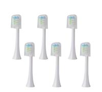 Compatible For Electric Toothbrush Heads, 6 Or 12 Pack Soft Bristles For Gentle Cleaning(SHUSHI-WH-6PCS)