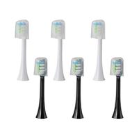 Compatible For Electric Toothbrush Heads, 6 Or 12 Pack Soft Bristles For Gentle Cleaning(SHUSHI-WH3BK3)
