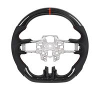 Compatible For Ford And Mustang 15-23 V6 EcoBoost Compatible For GT Hydro-Dip Carbon Fiber Steering Wheel Perforated Leather Steering Wheel(2018-2023)