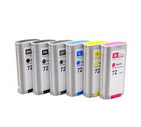 Compatible for HP 72 C9370A Photo Noir C9403A Noir Mat C9373A Jaune C9374A Gris C9371A Cyan C9372A Cartouche d'encre Magenta(PBK C M Y GY MBK)