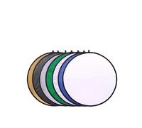 Compatible for la Photographie en Studio - 24"/60/80/110 cm, 7 en 1, Portable, Pliable, Rond, lumière Douce, Argent-Blanc-Or, réflecteur(60CM-7in1)