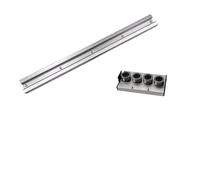Compatible for le travail du bois des pièces CNC, 1 guide linéaire à double intégré argenté SGR15-46 mm, 100 mm à 1150 mm, avec blocs coulissants Guides de mouvement linéaire(SGB15-4 wheel,500mm)