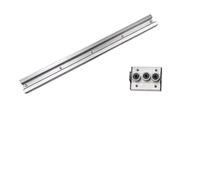 Compatible for le travail du bois des pièces CNC, 1 guide linéaire à double intégré argenté SGR15-46 mm, 100 mm à 1150 mm, avec blocs coulissants Guides de mouvement linéaire(SGB15-3 wheel,800mm)