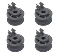 Compatible for LG, rouleau supérieur de lave-vaisselle 4PACK | À double galet, à goupille métallique, à jante rainurée, à encliquetage, à alésage standard