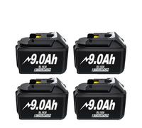 Compatible For Makita, Batterie Rechargeable BL1830 6000 MAh/9000 MAh BL1840 BL1850 BL1860 18 V De Remplacement Avec Chargeur Simple 4 A/double 6 A.(4Pcs 9000mAh)