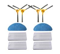 Compatible for Mamibot, compatible for Exvac, 660/650/880, compatible for Platinum, EXVAC680S, accessoires de pièces de rechange, brosse latérale principale, filtre, chiffon de vadrouille(Set C)