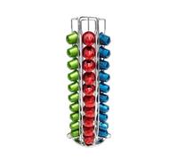 Compatible For Nespresso, Le Support De Dosettes De Café Peut Contenir 60 Dosettes De Café, Support De Rangement, Tour En Métal, For Usage Domestique Et En Cuisine(Slivery)