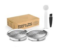 Compatible For Philips ， Senseo Machine Capsule De Café Filtre Réutilisable Machine À Café Expresso Dosettes De Café Rechargeables En Acier Inoxydable De Qualité Alimentaire(2pcs)