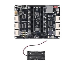 Compatible for Raspberry Pi Pico Expansion Mini Board, Multi-Functional Breakout Module with Grove Connectors, RTC, RGB, Audio, SD, Ba-ttery Charging for DIY Projects Include Ba-ttery Holder