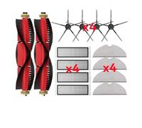Compatible for Roborock,S5, S5 Max, S6 MaxV, S6 Pure, E4, E5, S51, S52, S55, Filtre De Brosse Latérale À Rouleau, Accessoires De Vadrouille, Pièce De Rechange(14PCS)