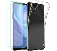 Compatible For Samsung Galaxy Xcover 7 Case, Clear Anti-Yellow Slim Case With (2-Pack) Screen Protector, Shockproof Tpu Bumper Case For Galaxy Xcover 7, Transparent