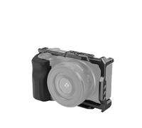 Compatible for SmallRig 3538B, Compatible for Sony ZV-E10 Cage de caméra améliorée avec poignée en Silicone et Plaque de dégagement Rapide(Cage with Handle)