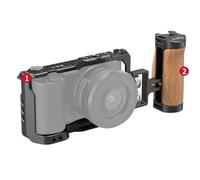 Compatible for SmallRig 3538B, Compatible for Sony ZV-E10 Cage de caméra améliorée avec poignée en Silicone et Plaque de dégagement Rapide(Cage Kit 5)