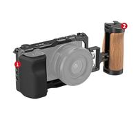 Compatible for SmallRig 3538B, Compatible for Sony ZV-E10 Cage de caméra améliorée avec poignée en Silicone et Plaque de dégagement Rapide(Cage Kit 2)