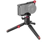 Compatible for SmallRig 3538B, Compatible for Sony ZV-E10 Cage de caméra améliorée avec poignée en Silicone et Plaque de dégagement Rapide(Cage Kit 6)