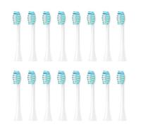 Compatible For Sonicool ，Electric Toothbrush Head 051B Cleaning Replacement DuPont Bristle Brush Heads Nozzles，4/8/16pcs(16PCS WHITE)