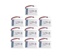Compatible for Syma,X5C X5SW M68, Compatible for Cheerson,CX-30 H5C RC Drone 3.7V 500mAh 752540 Batterie Lipo avec Chargeur(10B)