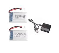 Compatible for Syma,X5C X5SW M68, Compatible for Cheerson,CX-30 H5C RC Drone 3.7V 500mAh 752540 Batterie Lipo avec Chargeur(2B and C)