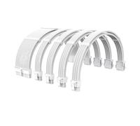 Compatible for TEUCER - Kit de câble d'extension CPU PSU 35CM, ATX 24 Broches/6 + 2 Broches PCI-E/4 + 4 Broches EPS, Cordon d'alimentation avec Peigne de câble(MZ-5-Rainbow)