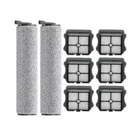 Compatible for Tineco, Compatible for le sol, One S3/iFloor3, pièces d'aspirateur sec et humide, accessoires de remplacement de filtre de brosse à rouleau(2+6pcs)