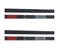 Compatible for WHIRPOOL, Compatible for BAUKNECHT, Compatible for VESTEL, 461975021821 Courroie De Rondelle 4PJE1236 Courroie D'entraînement De Rondelle(2pcs4PJE1236)
