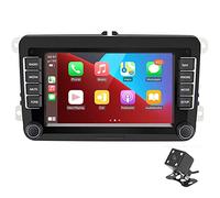 Compatible for Wireless Carplay Android Auto Autoradio Autoradio - Android 9.1 Auto Stereo Bluetooth pour appels mains libres, GPS,Wi-Fi,RDS Compatible for VW Skoda Seat Polo Golf avec caméra de recul