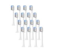 Compatible for Xiaomi, Compatible for Mijia, T200 Têtes de brosse à dents de rechange Sonic Electric Vacuum DuPon Brosse à dents à poils souples Têtes de brosse 4/8/12/16 pièces(White gray-16pcs)