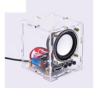 -Compatible haut-parleur Power 5,1 cm Boîtier transparent avec lumière LED Kit de composants électroniques DIY