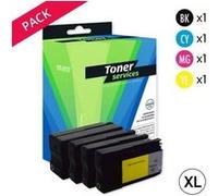 Compatible HP 932XL/933XL Pack 4 Cartouches Noir et couleurs (C2P42AE) Couleur