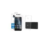 NOVAGO Compatible Huawei P9 Lite (Pack 2 en 1) 1 Coque Transparente Souple et Solide Anti Choc + 2 Films Écran en Verre trempé Résistant 9H