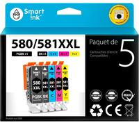 Compatible Ink Cartridge Replacement for Canon PGI 580XXL CLI 581XXL PGI-580 XXL CLI-581 PGBK&BK/C/M/Y PIXMA TS6151 TR7550 8550 TS6150 TS6250 8250 TR8550 TS705 TS625 1 x TS955 50 TS9551C