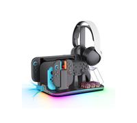compatible La station de charge multifonctionnelle ipega 12-en-1 est compatible avec la charge des manettes Nintendo Switch 2/Switch Joy-Con et l