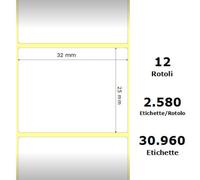 Compatible Label & Ribbon ZE800261-105 White pour Zebra