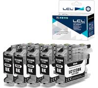 Compatible LC121 LC123 LC121BK LC123BK Ink Cartridge (5 Black) Replacement for Brother MFC-J4410DW J4510DW J4610DW J4710DW J470DW J6920DW J870DW J245 J650DW J6720DW J6520DW DCP-J6520DW DCP-J440DW