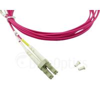 Compatible Lenovo 4Z57A10845 BlueOptics câble patch fibre optique duplex, LC-UPC/LC-UPC beige, 0.5 mètres, multimode, G50/125µm OM4, atténuation d'entrée : moins de 0.2dB, fibre de marque, ferrule cér