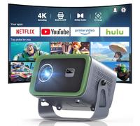 [Compatible Netflix et Dolby Audio] Projecteur intelligent TMY avec WiFi et Bluetooth, support réel 4K en plein air, Keystone automatique et support rotatif à 360° pour intérieur et extérieur