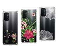 NOVAGO Compatible avec Oppo A54 5G, Oppo A74 5G -Pack de 3 Coque Résistantes Transparentes avec Motif imprimé (3 Coques, Pack 7)…