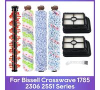 Compatible pour Bissell Crosswave 1713 1785 1866 1868 1926 Pet Pro 2224E sans fil 2582E série pièces de rechange filtre à brosse à rouleau Set 5