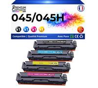compatible pour Canon 045H pack 4 noir cyan magenta jaune haute capacité