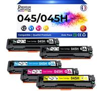 compatible pour Canon 045H pack 5 noir cyan magenta jaune haute capacité