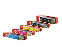 Compatible pour Canon Pixma MG 6400 Series Cartouches d'encre ensemble noir, cyan, magenta, jaune, photo noir - PGI-550 XL & CLI-551 XL / 6443B001-646B001 - Inhalt: 1 x 24 ml & 4 x 12 ml