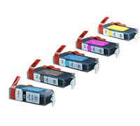 Compatible pour Canon Pixma MP 550 Cartouches d'encre ensemble noir, cyan, magenta, jaune, photo noir - CLI-521 / 2932B001 - Inhalt: 1 x 16 ml & 4 x 8,4 ml
