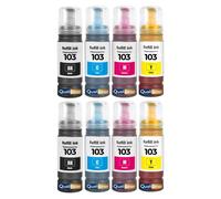 compatible pour Epson 103 E103B E103C E103M E103Y Noirs et Couleurs Pack 8x70ml 51000 pages