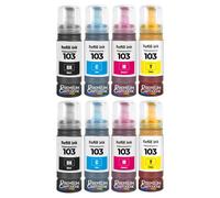 compatible pour Epson 103 E103B E103C E103M E103Y Noirs et Couleurs Pack 8x70ml 51000 pages