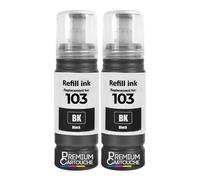 compatible pour Epson C13T00S14A 103 E103B noir Pack 2x70ml 9000 pages