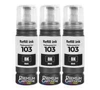compatible pour Epson C13T00S14A 103 E103B noir Pack 3x70ml 13500 pages